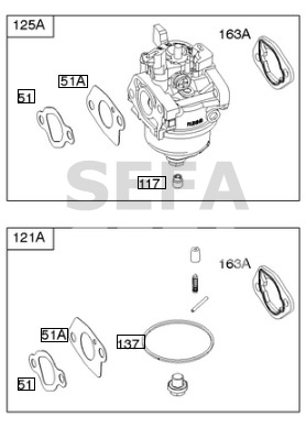 591467 Briggs & Stratton těsnění plovákové komory
