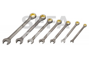 Sada ráčnové klíče FESTA 7ks 8-19mm 72T vyrobeny kováním z kvalitní chrom-vanadové oceli