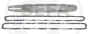Sada dvou řetězů a lišty 38cm pro Dolmar PS420 sc, Makita EA4300