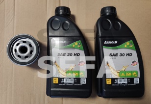 Olejový filtr + olej 2L SAE30 č.: 150350019-0001, 150350023-0001 . 1P92F, al-kO pro 450